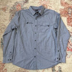 Marmont X Ford Bronco Long Sleeve Casual Button Up Collard Blue Mens Shirt Large